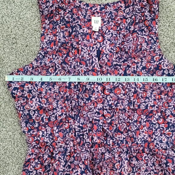 Gap Purple Flowered Sleeveless lined Dress Medium - Picture 9 of 12